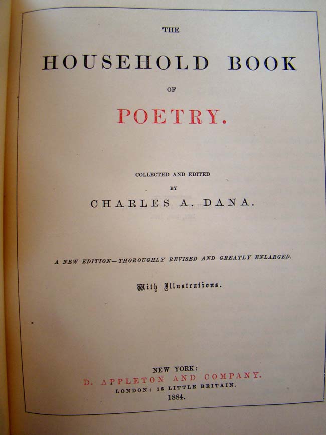 The Household Book of Poetry by Charles A.Dana published in 1884 — image 2